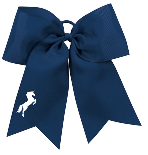 Embroidered Bow - Navy