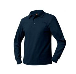 White or Blue Polo plain NO-LOGO (long sleeve - PYC & LOWER SCHOOL)