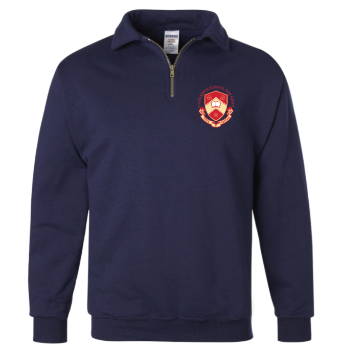 1/4 zip Navy Pullover (Adult)