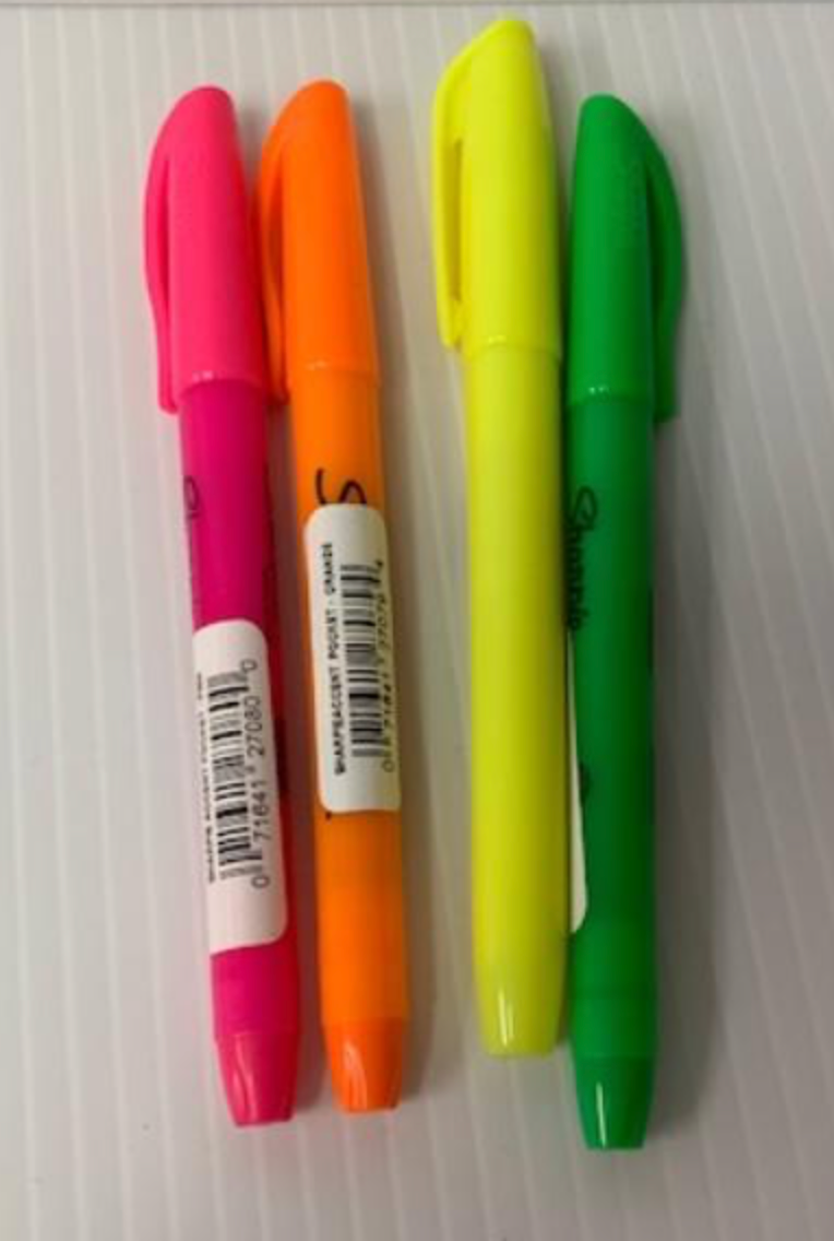 Highlighter fine tip single