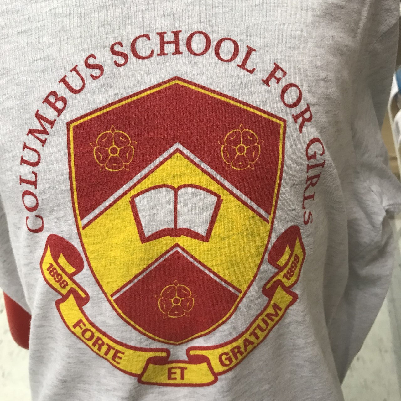 Heather White Crest Tee (Youth & Adult)