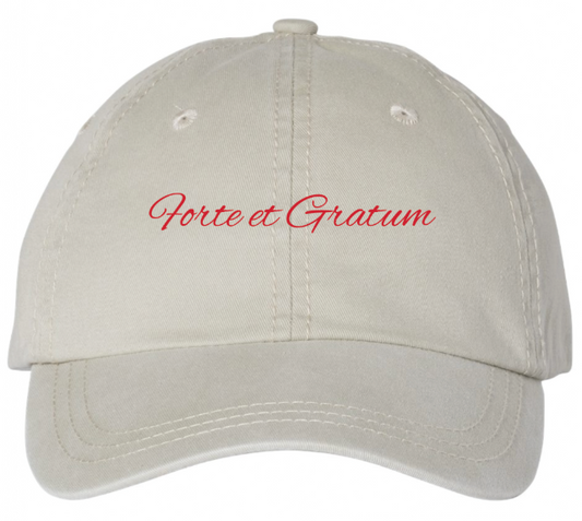 Forte et Gratum Hat - Stone