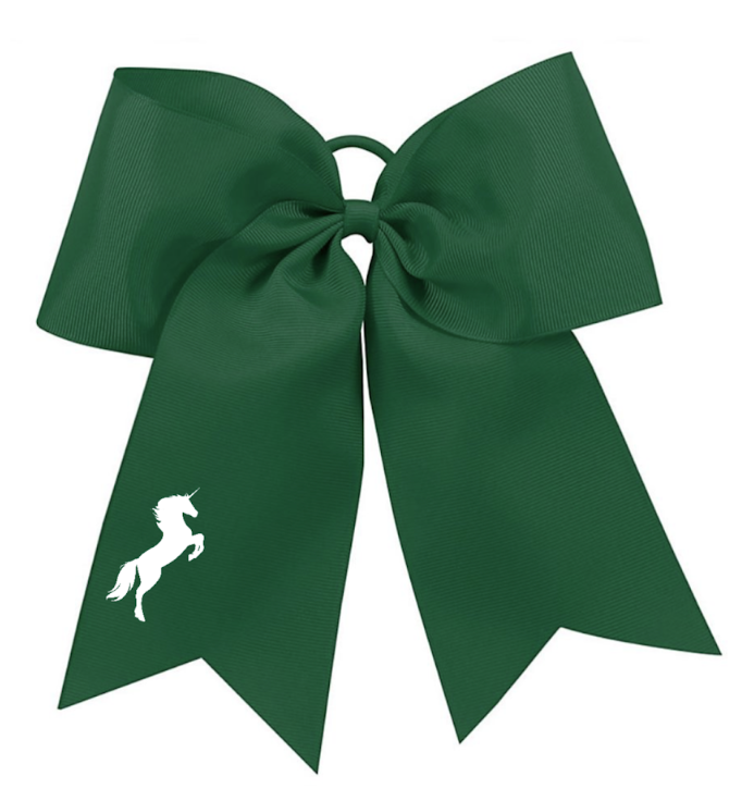 Embroidered Bow - Dark Green