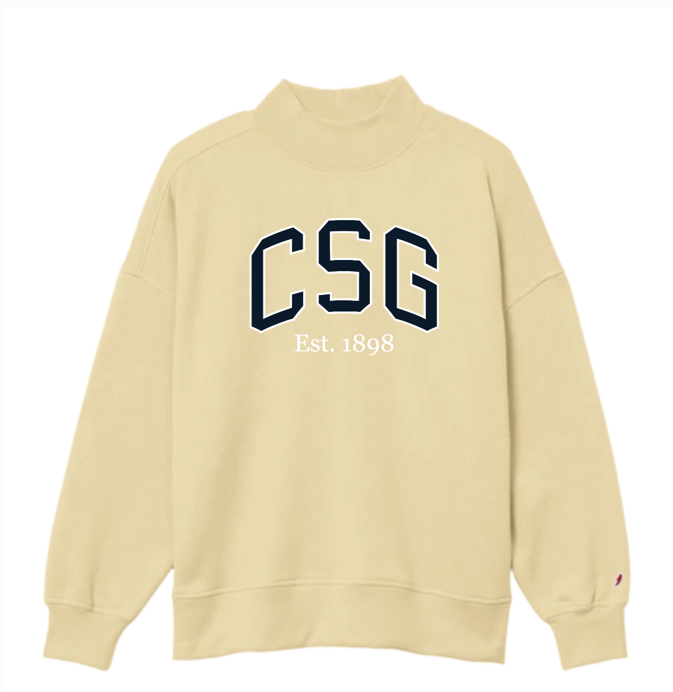 Mock-Neck Sweatshirt - Yellow