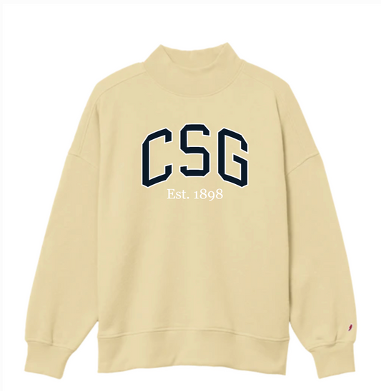 Mock-Neck Sweatshirt - Yellow