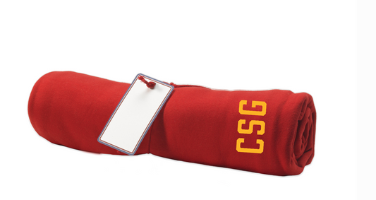 Red CSG Sweatshirt Blanket