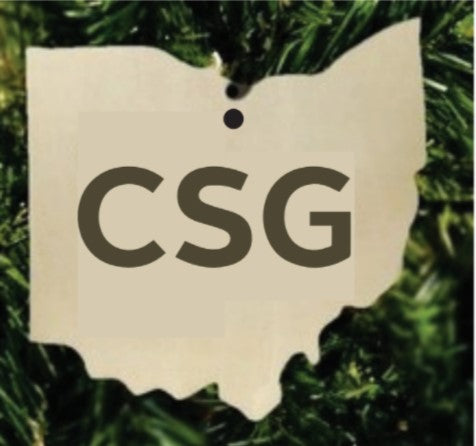 CSG Ohio-shaped Ornament