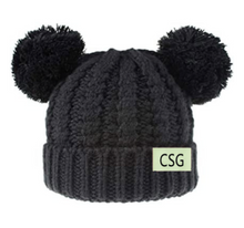 Load image into Gallery viewer, Double Pom Pom Knit Hat (available in 2 colors)