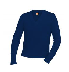 Navy V-neck Pullover Sweater