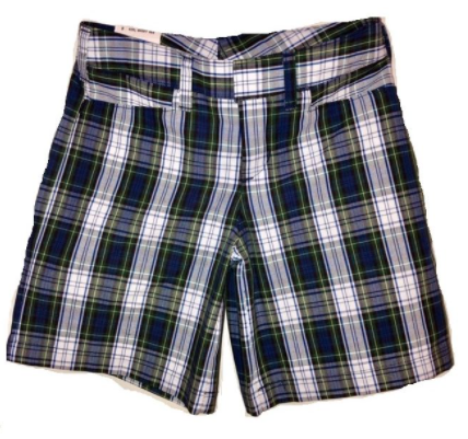 Shorts - Girls Mid-Rise Plaid Shorts