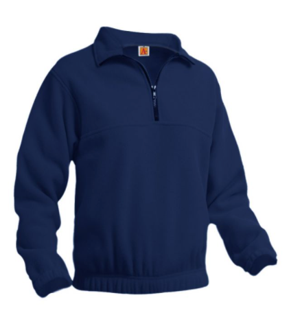Navy Half-Zip Fleece Pullover